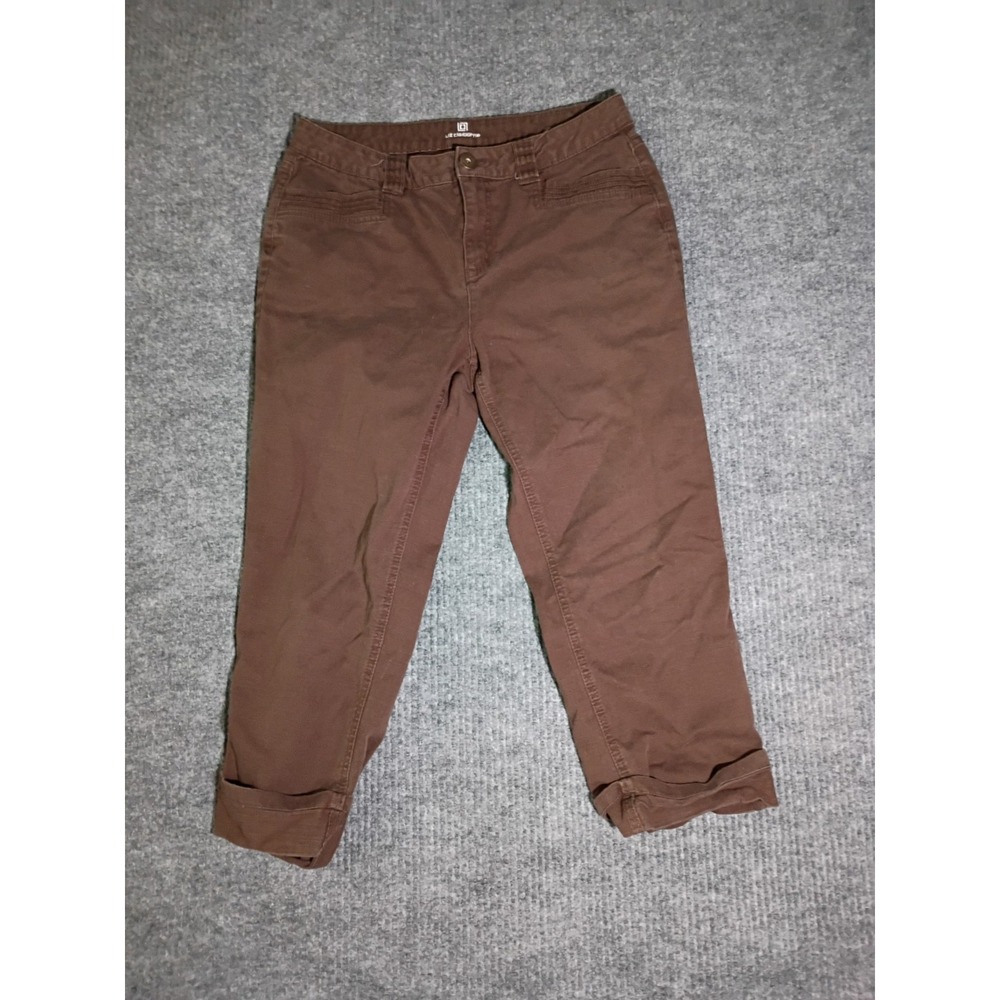 Liz Claiborne Women's Brown Cuffed Pants (Possibly Capris) Size 8
